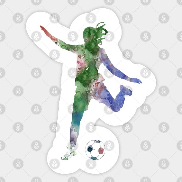 Female Soccer Player Sticker by RosaliArt